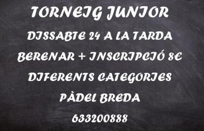 poster del torneo TORNEIG JUNIOR