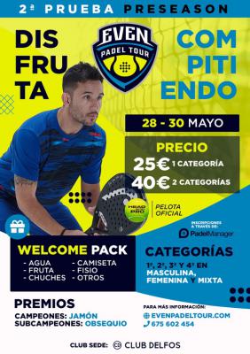 poster del torneo 2ª PRUEBA PRESEASON EVEN PADEL TOUR