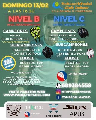 poster del torneo TORNEO TOP PADEL MADRID