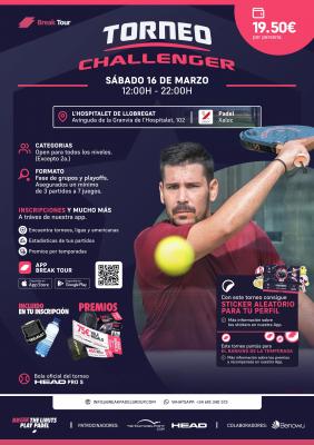 poster del torneo TORNEO CHALLENGER PADEL XALOC BY BREAK TOUR