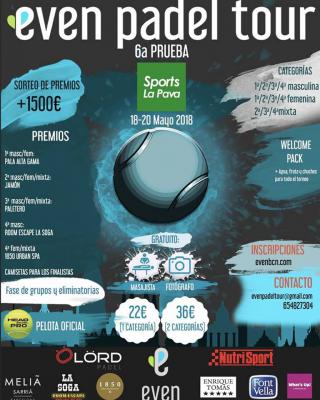 poster del torneo 6ª PRUEBA EVEN PADEL TOUR