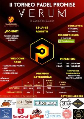 poster del torneo II TORNEO PADEL PROMISE