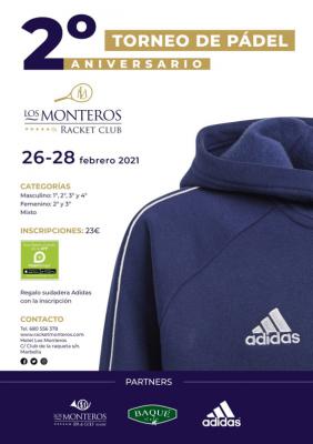 poster del torneo OPEN PADEL ADIDAS 2DO ANIVERSARIO