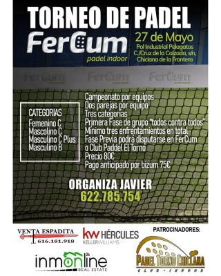 poster del torneo TORNEO DE PADEL POR EQUIPOS EN FERCUM