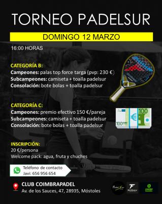 poster del torneo TORNEO PADELSUREVENTS