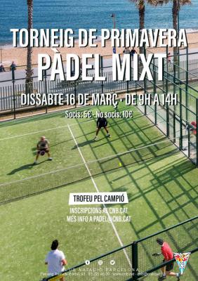 poster del torneo TORNEIG DE PRIMAVERA MIXT