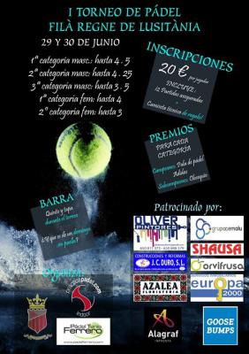 poster del torneo I TORNEO DE PADEL FILÀ REGNE DE LUSITÀNIA