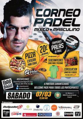 poster del torneo TORNEO DE PADEL MIXTO - MASCULINO