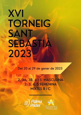 poster del torneo XVI TORNEIG SANT SEBASTIÀ 2023