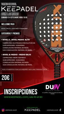 poster torneo TORNEO KEEPADEL & DUIN LAS ROZAS