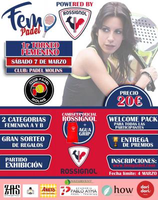 poster torneo 1ER TORNEO FEMENINO FEM PADEL