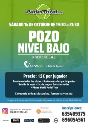 poster del torneo POZO NIVEL BAJO