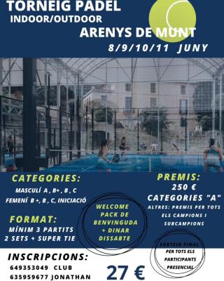 poster torneo TORNEIG DE PADEL