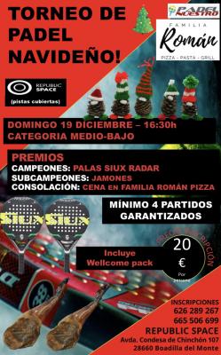 poster del torneo MATEPADEL