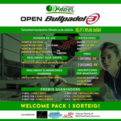 poster del torneo TORNEO OPEN BULLPADEL