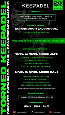 poster del torneo TORNEO KEEPADEL & EUROINDOOR