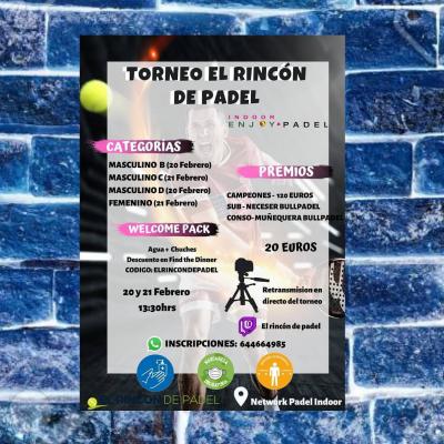 poster del torneo TORNEO EL RINCON DEL PADEL