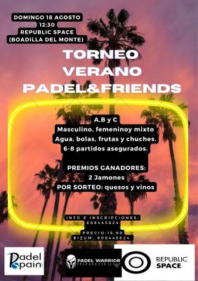 poster del torneo TORNEO PADEL&FRIENDS VERANO