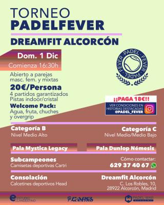 poster torneo TORNEO PADEL FEVER - CATEGORÍAS B Y C