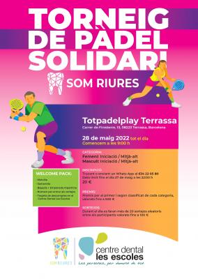 poster del torneo TORNEIG DE PÀDEL SOLIDARI DE SOM RIURES