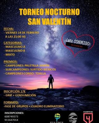 poster del torneo TORNEO NOCTURNO SAN VALENTÍN