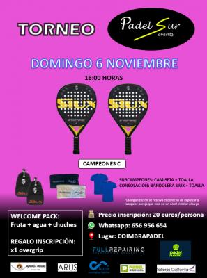 poster del torneo TORNEO PADELSUREVENTS