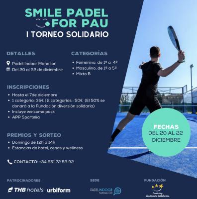 poster torneo TORNEO SOLIDARIO SMILE PADEL FOR PAU 2024