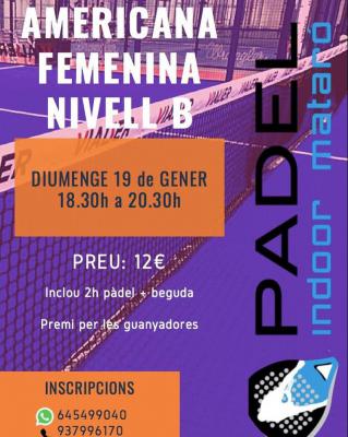 poster del torneo AMERICANA FEMENINA NIVELL B