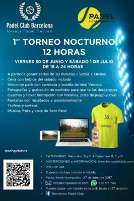 poster del torneo 1er TORNEO NOCTURNO 12 HORAS