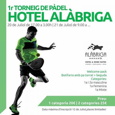 poster torneo 1R TORNEIG DE PÀDEL HOTEL ALÀBRIGA