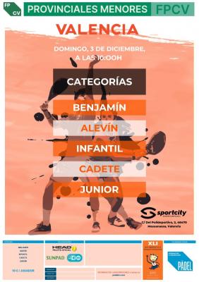 poster del torneo PROVINCIAL DE MENORES SPORTCITY