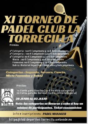 poster torneo XI TORNEO ABIERTO CLUB LA TORRECILLA