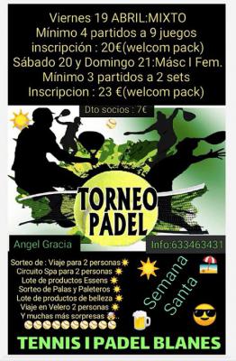 poster del torneo TORNEO DE PADEL DE SEMANA SANTA