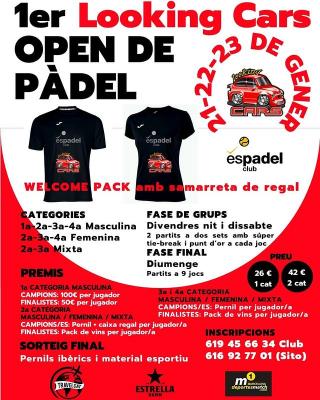 poster del torneo 1ER OPEN DE PÀDEL