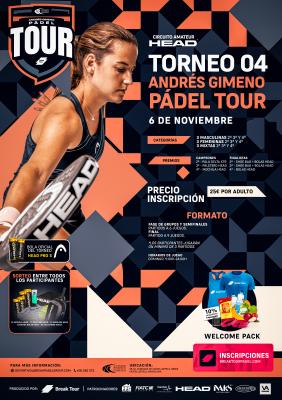 poster del torneo TORNEO 04 ANDRÉS GIMENO PÁDEL TOUR