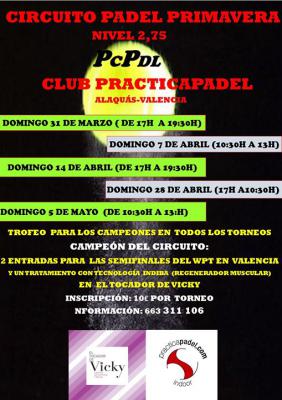 poster del torneo CIRCUITO DE PADEL PRIMAVERA