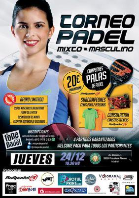 poster del torneo TORNEO DE PADEL MIXTO - MASCULINO