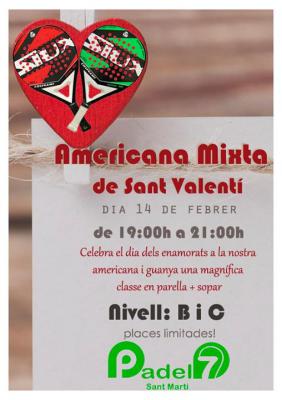 poster del torneo AMERICANA MIXTA DE SANT VALENTÍ