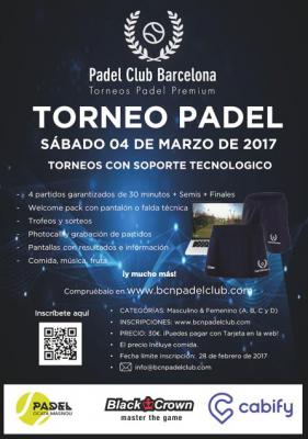 poster del torneo 2º TORNEO PADEL CLUB BARCELONA