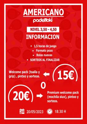 poster torneo AMERICANO PADELTOKI