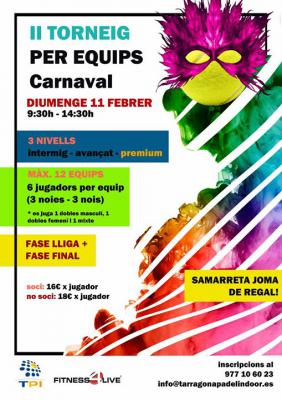 poster del torneo II TORNEO POR EQUIPOS CARNAVAL