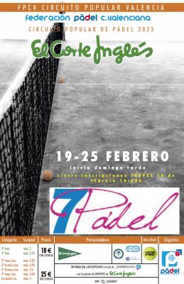 poster del torneo I PRUEBA CIRCUITO POPULAR ECI VALENCIA