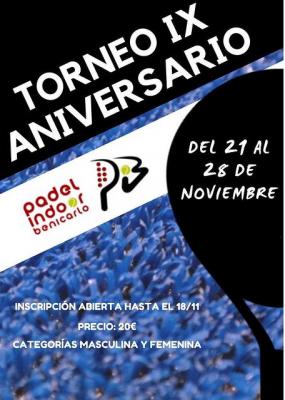 poster del torneo TORNEO IX ANIVERSARIO