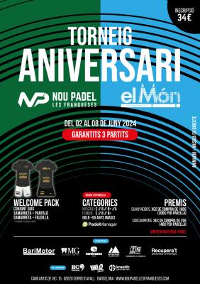 poster del torneo ANIVERSARI NOU PADEL / EL MON