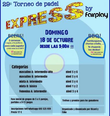 poster del torneo 29º TORNEO EXRPESS