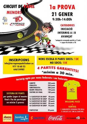 poster del torneo 1a PROVA CIRCUITO MENORS TARRACO KARTING