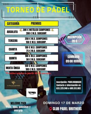 poster torneo PRIMER TORNEO PRIMAVERA CLUB TPB