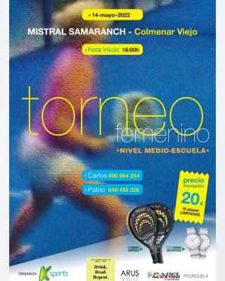 poster torneo TORNEO FEMENINO COLMENAR VIEJO