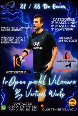 poster del torneo OPEN PADEL VILANOVA BY VERTICAL WORKS