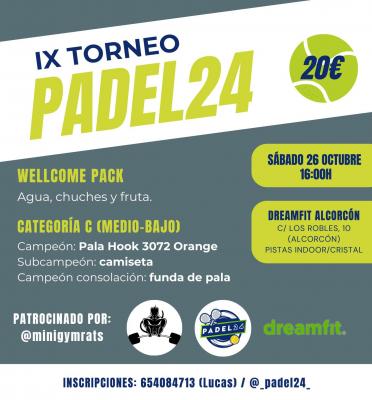 poster del torneo X TORNEO PADEL24 CAT C